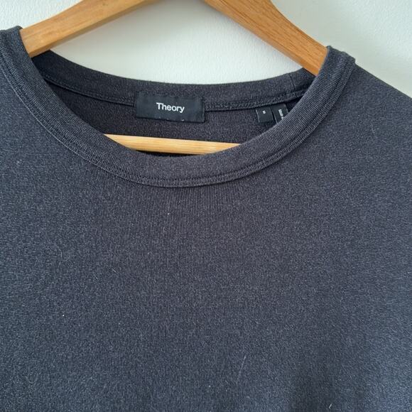 Theory Men's Ryder Short-Sleeve T-Shirt Size Small Black Multi Grey - Picture 4 of 5